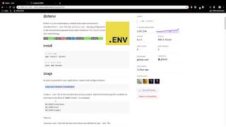 Local Node Environment Variables with DotEnv [upl. by Sheeb]