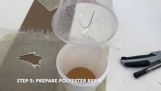 Fibreglass repair kit demonstration [upl. by Nakeber]