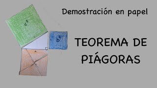 Teorema de Pitágoras Demostración gráfica recortando papel [upl. by Wat133]