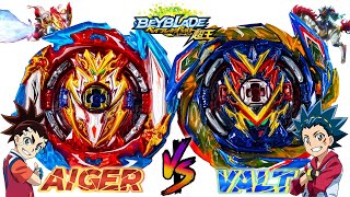 Infinite Achilles Dm 1B VS Brave Valkyrie Ev 2A Aiger VS Valt Beyblade Burst Surge ベイブレードバースト超王 [upl. by Marguerite77]