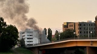 Carolabrücke in Dresden Abriss hat begonnen [upl. by Atinwahs]