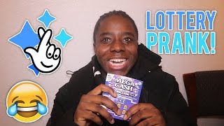 FAKE LOTTERY TICKET PRANK HE CRIED [upl. by Dominy148]