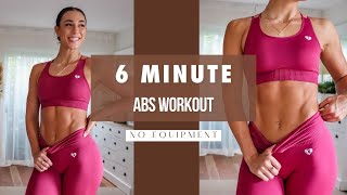 6 MINUTE ABS  Follow Along Workout [upl. by Hallie]