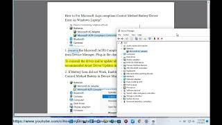 Fix Microsoft ACPICompliant Control Method Battery Driver Error on Windows Laptop 2023 Updated [upl. by Eniamej]