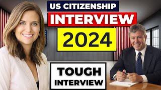 NEW US Citizenship Interview Actual Case 2024 Questions amp Answers Practice  N400 Naturalization [upl. by Neff]