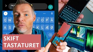 Skift tastaturet på Samsungsmartphones  Androidtip  Aktiver Gboard  GUIDE [upl. by Nawk]