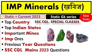 Top Minerals and Imp Ores  Tricks🌝 [upl. by Hartnett]