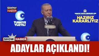 Cumhurbaşkanı Erdoğan 26 ilin AK Parti belediye başkan adaylarını açıkladı [upl. by Retsev]