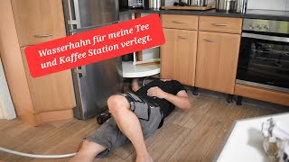 Einbau eines Wasserhahn in der Küchenarbeitsplatte für meine Tee und Kaffee Station [upl. by Lipsey525]