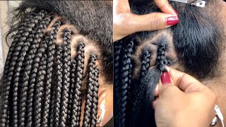 BRAIDS CLASS Perfect your box braids no lumps no bumps  Dipping technique to remove stiffness [upl. by Aiuoqes425]