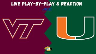 Virginia Tech vs Miami FL  College Football Week 5 Live PlayByPlay amp Reaction [upl. by Eggett331]