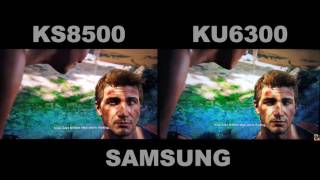 SAMSUNG KS8500 vs KU6300 UNCHARTED 4 ON PS4 PRO [upl. by Anah623]