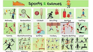 List of Sports Types of Sports and Games in English  Sports List [upl. by Ataynek]