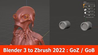 Blender 3 to Zbrush 2022 GoZ GoB Addon [upl. by Britte]