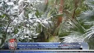 Indonesias First Recorded Snowfall Highly Unusual Phenomenon [upl. by Assenal]