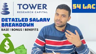 Tower Research SDE1 54 Lac Detailed CTC Breakdown  Base Bonus Stocks Benefits [upl. by Bishop38]