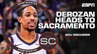 DeMar DeRozan to the Kings 👀 Woj breaks down the 3team signandtrade  SportsCenter [upl. by Blinni19]