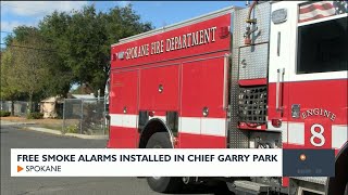 Free smoke alarms installed in Chief Garry Park [upl. by Norat]