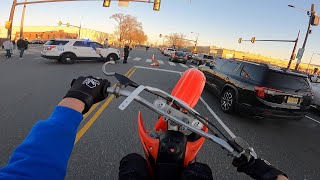 FIRST RIDE OF 2023 ON MY CR85  WHEELIES THRU PHILADELPHIA EAGLES TRAFFIC [upl. by Sedberry968]