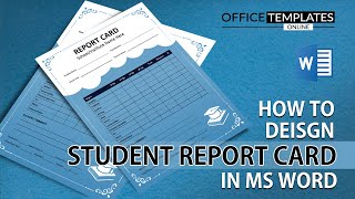 Report Card Design in MS Word  Result Card for Student  DIY [upl. by Nibbs]