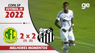 MIRASSOL 2 1X3 2 SANTOS  MELHORES MOMENTOS  COPA SÃO PAULO DE FUTEBOL JR  geglobo [upl. by Ainahtan435]