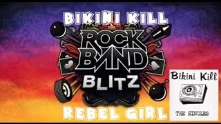 Bikini Kill  Rebel Girl  Rock Band Blitz Playthrough 5 Gold Stars [upl. by Amerd757]