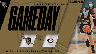 2192021  IHSA Girls Basketball  Streamwood Sabres vs Glenbard East Rams [upl. by Ordnasela845]