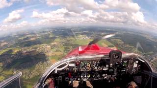 SF 25E Super Falke  Flight over Namur Belgium July 2012 Part1 [upl. by Roede]