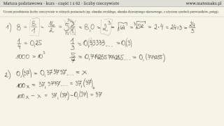 Matura podstawowa  kurs  część 1 z 62  liczby rzeczywiste [upl. by Darken]