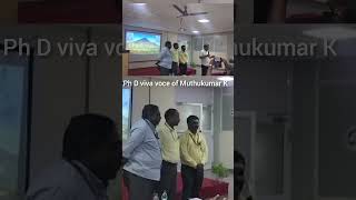 PhD final viva voce Anouncement of DrMuthukumar research scholar dream shorts researchscholar [upl. by Dagall]