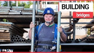 Downs Syndrome lad giving job of his dreams as apprentice scaffolder  SWNS TV [upl. by Evadnee]