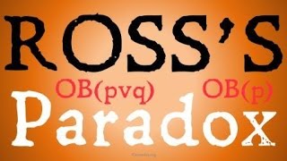 Rosss Paradox Deontic Logic [upl. by Aernda]