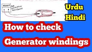 Generator Winding Test Procedure explained in URDU HINDI How to check winding in Alternator [upl. by Assenev]