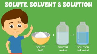 Solute solvent and solution  What is a Solution  Science Video for Kids [upl. by Bergin277]