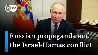 Russian television has been quick to exploit the IsraelHamas conflict  DW News [upl. by Nilrem]