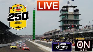 Pennzoil 250 at Indianapolis Live Nascar Xfinity Series Play by Play Live Leaderboard and more [upl. by Ennavoj]