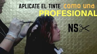 COMO APLICAR TINTE COMO UNA PROFESIONAL 👸👸  retoque de raíz cabello virgen y cabello con canas [upl. by Welbie]