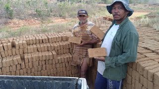 como fazer tijolo de Barro aqui no sítio mamoeiro Pernambuco [upl. by Ribaudo]