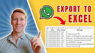 How to Export WhatsApp Chat History to Excel using Python 📲 fast amp easy  Android only [upl. by Nirehtak111]