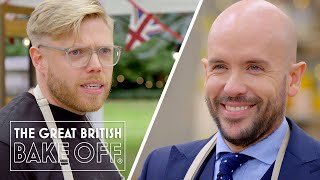 Rob Beckett and Tom Allen face off on Bake Off  The Great Stand Up To Cancer Bake Off [upl. by Nalyak550]