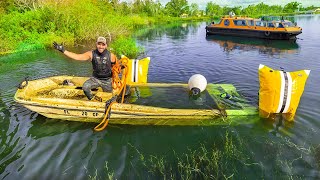 Recovering A STOLEN Sunken Boat From Backyard LAKE UNSOLVED [upl. by Olathe708]