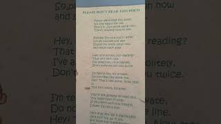 Please dont read this poem class 7th English Poem [upl. by Victoria176]