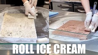 ロールアイス専門店の作り方 名古屋市 中区 大須 ロールアイス専門店 日本 The Best Ice Cream Rolls in Japan Japanese Street Food [upl. by Kcirdde]