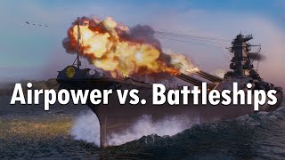 Battleship vs Aircraft Carrier  How airpower made battleships obsolete [upl. by Aihsot128]