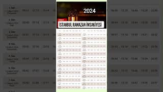 İSTANBUL RAMAZAN İMSAKİYESİ 2024 [upl. by Akoyn781]