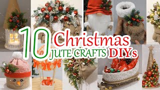 10 Cheap amp Beautiful DIY Jute Christmas Decorations Ideas at Home 2024 [upl. by Olrac]