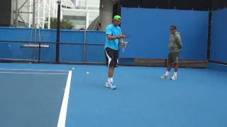 Rafael Nadal practice at the Australian Open 2012  Part one [upl. by Xuagram]