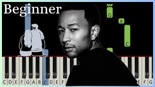 All Of Me  John Legend  EASY BEGINNER PIANO TUTORIAL [upl. by Sucramej]