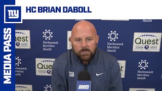 Brian Daboll Talks Quarterback Change to Tommy DeVito  New York Giants [upl. by Eboj]