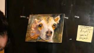 Charleston Impressionist Artist Oil Painter demonstrates a Dog Portrait painting using oil paints [upl. by Rella34]